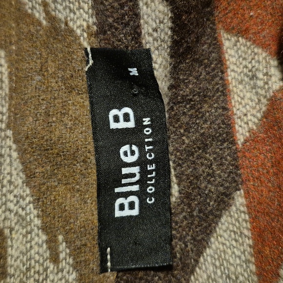 Aztec Shacket Shirt Jacket Sz.M Taupe Sienna Western - Picture 5 of 7